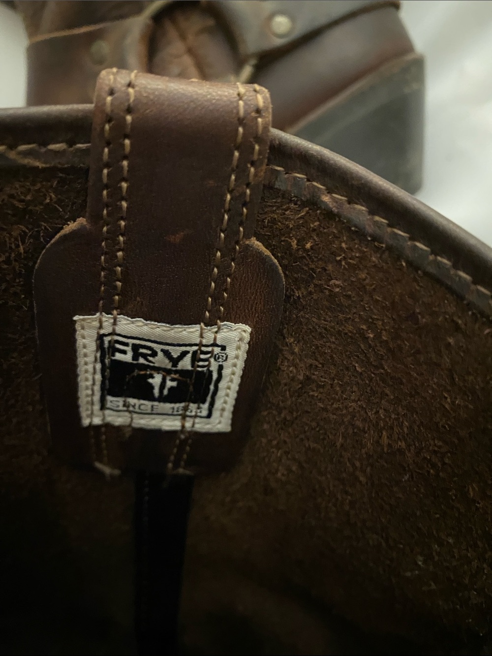 Frye Brown Leather Harness Moto Boots - Picture 7 of 10